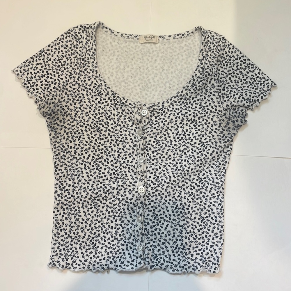 John Galt Scoop Neckline Crop Top